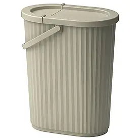 ДАММЕНГ відро з кришкою, сіро-бежевий, 26 l