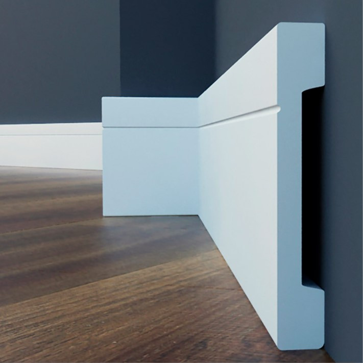 Плінтус ударостійкий високий LPC-20 Cezar з дюрополімер висотою 108 мм. Доставка, фото 1