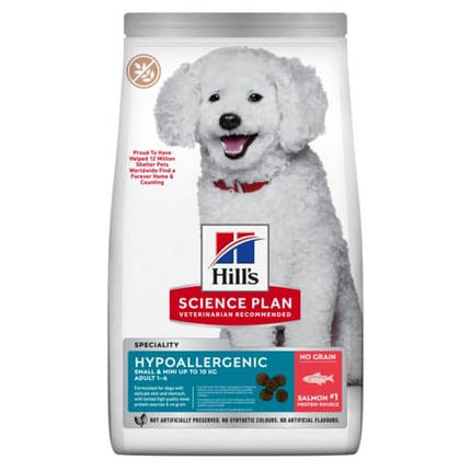 Сухий корм для собак HILL'S SCIENCE PLAN Adult Hypoallergenic Small&Mini для малих порід з лососем 6 кг, фото 1