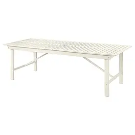 БОНДХОЛЬМЕН стіл, для вулиці, білий/бежевий, 235x90 см