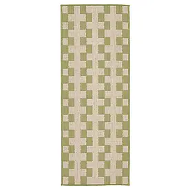 ГОНГСТІГ кухонний килимок, зелений/білий, 45x120 см