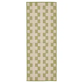 ГОНГСТІГ кухонний килимок, зелений/білий, 80x200 см