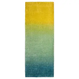 HOTELLRUM килим, довгий ворс, синій / зелений жовтий, 80x200 см
