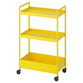 NISSAFORS НІССАФОРС візок, жовтий, 50.5x30x83 см