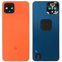 Задня кришка Google Pixel 4 (жовтогаряча Оригінал зі склом камери)
