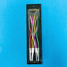 Свічки на торт "Хвиля" 15 см (6 шт.) метелік АСОРТІ