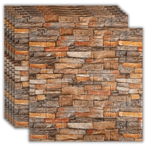 Самоклейка 3д панель під піщаник цегла 700*770*4мм, (58-3) Катеринославська цегла! BV-0000131, фото 1