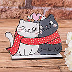 Статуетка дерев'яна Закохані котики 11 см 4077-255