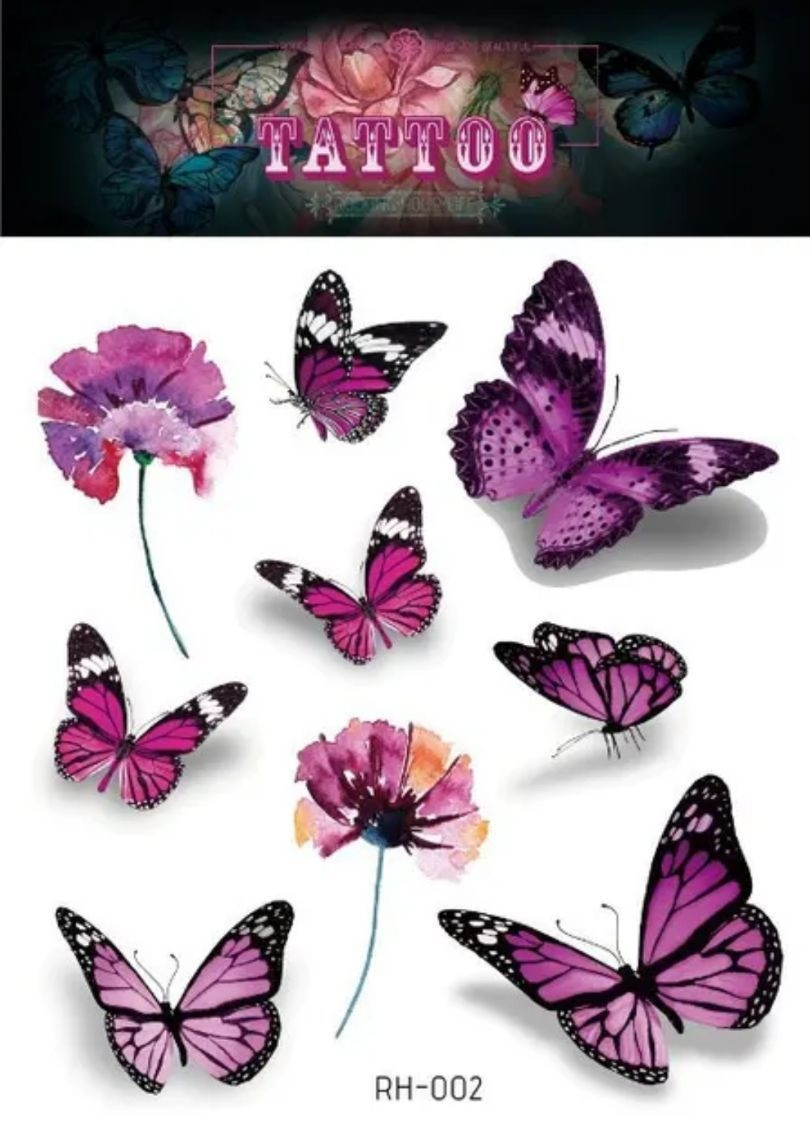 Стикер-тату, Флеш тату, своєчасне татуювання 11х12см, фото 1