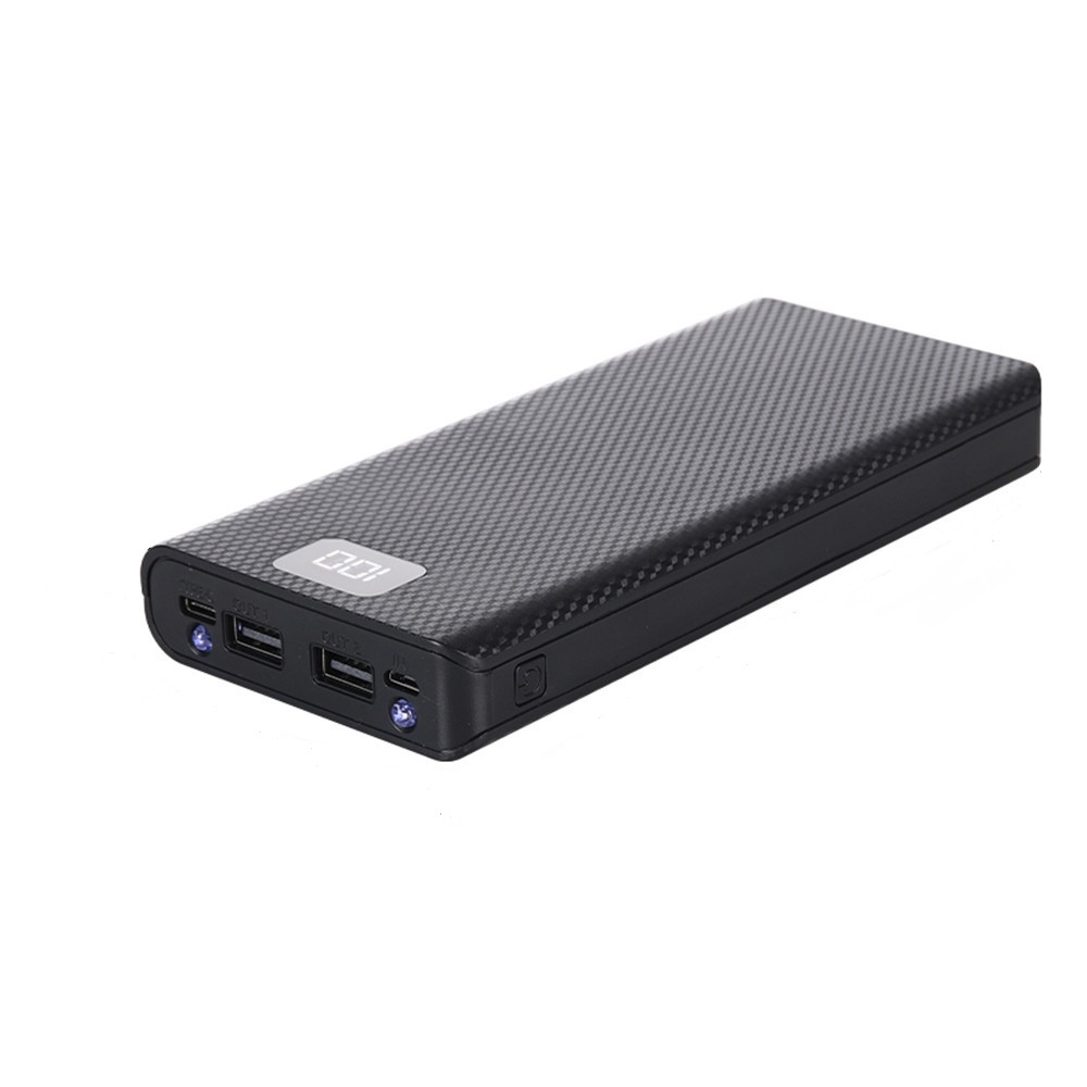 Корпус портативна зарядка Power Bank 8x18650 чорний