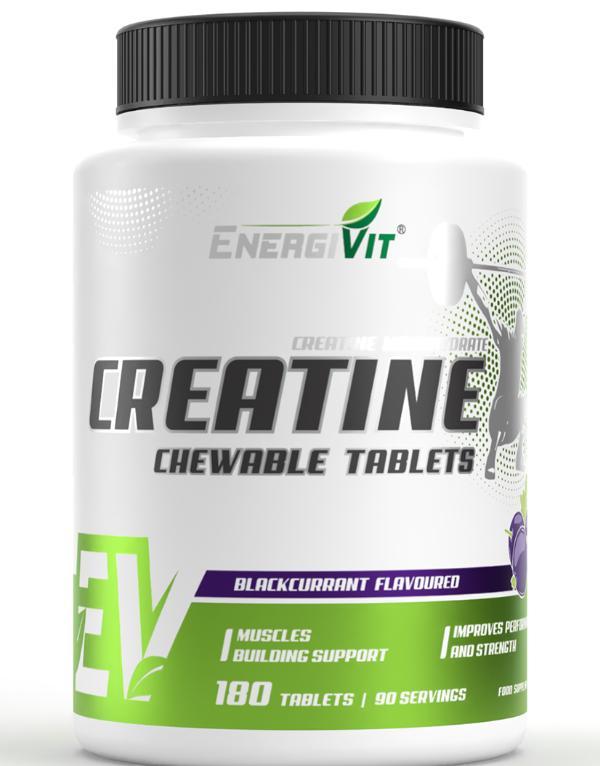EnergiVit Creatine Chewable Tablets 180 таблеток Смак : Blackcurrant