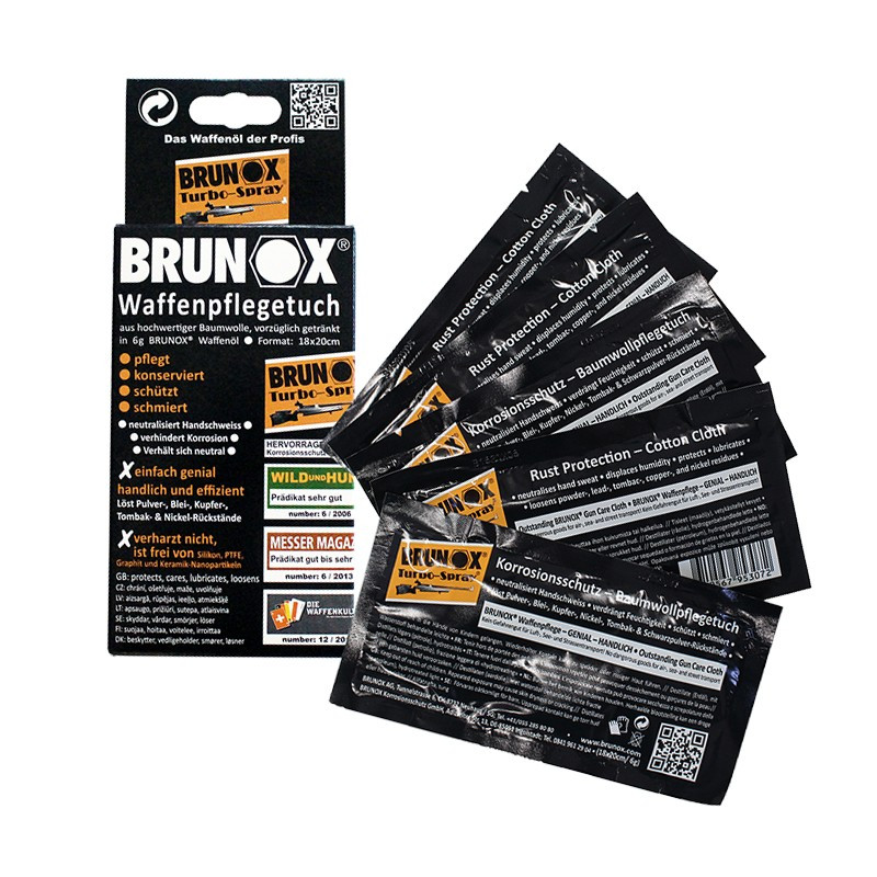 Brunox Gun Care серветки для догляду за зброєю 5шт в коробці, фото 1