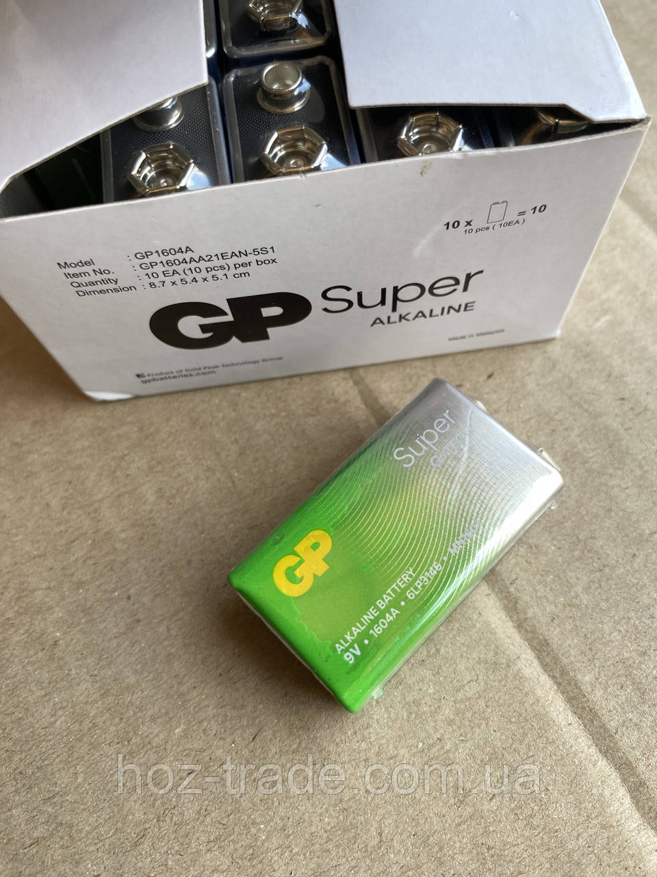 Батарейка "GP" 6F22 блістер (крона)