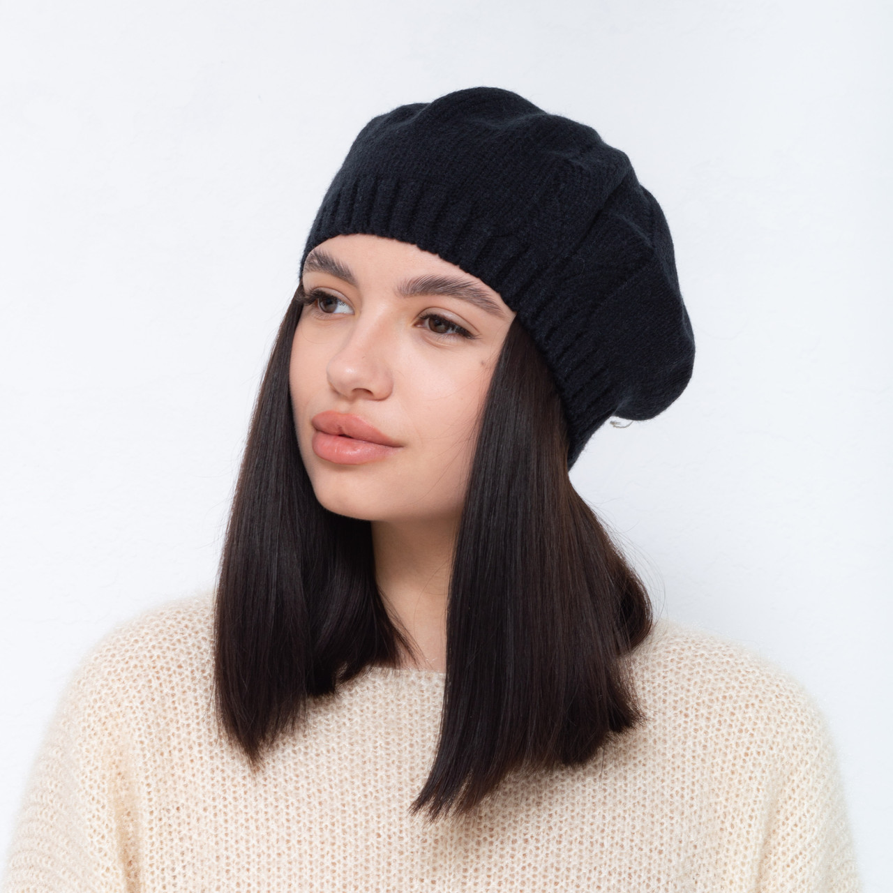 Берет Evelyn 006 (кашемір) чорний