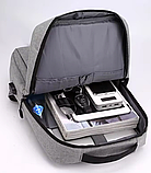 Рюкзак Oxford сірий для студента шкільний для підлітка для старшої школи 8 9 10 11 класу молодіжний для коледжу, фото 9