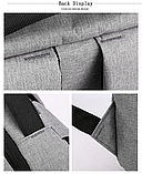 Рюкзак Oxford сірий для студента шкільний для підлітка для старшої школи 8 9 10 11 класу молодіжний для коледжу, фото 10