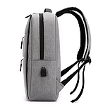 Рюкзак Oxford сірий для студента шкільний для підлітка для старшої школи 8 9 10 11 класу молодіжний для коледжу, фото 5