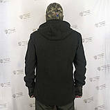 Парка тактична з капюшоном флісова 260 темна олива, фото 4