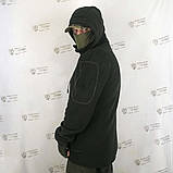 Парка тактична з капюшоном флісова 260 темна олива, фото 7