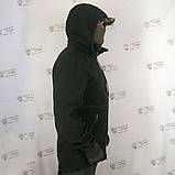 Парка тактична з капюшоном флісова 260 темна олива, фото 10