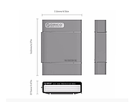 Чохол Orico PHP35 для HDD 3.5" кишеня органайзер сірий, фото 4