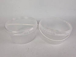 Відро з кришкою 2.3 л. прозоре (60 шт.)