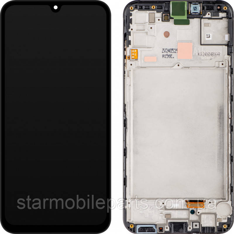 Дисплей Samsung A155 Galaxy A15 із сенсором та рамкою, чорний GH82-33638A, Service Pack Original | модуль, фото 1