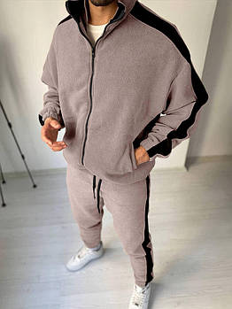 Костюм чоловічий спортивний із щільного флісу у кольорах