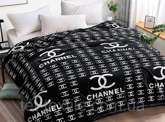Плед з мікрофібри Велсофт CN Black 160х210 см, фото 1