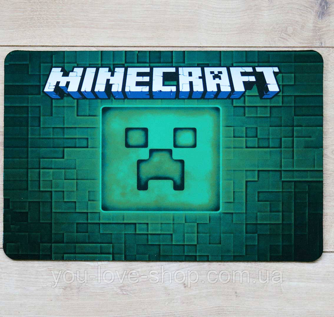 Килимок для мишки Minecraft "Кріпер" / Майнкрафт Розмір 22х18 см