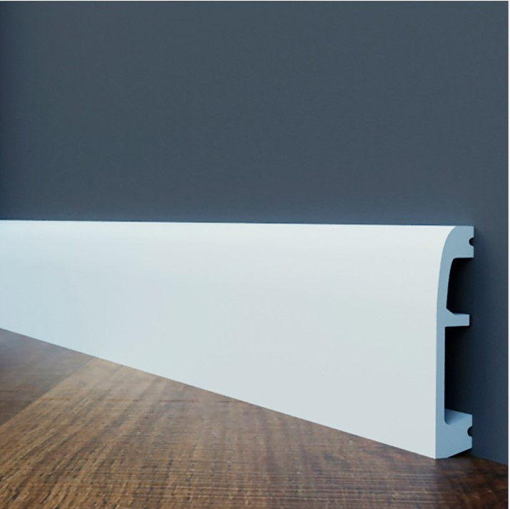 Ударостійкий плінтус LPC-06 Cezar з дюрополімера висотою 69 мм. Польща. Доставка, фото 1