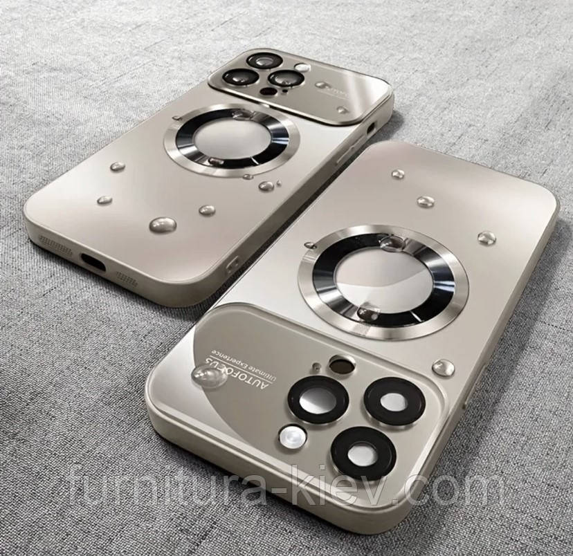 Металевий титановий магнітний Magsafe чохол на iPhone 12 pro max