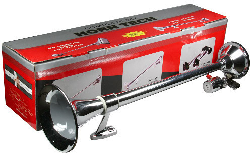 Сигнал 1-дудка пневмо CA-13640 24V метал хром (кругла) 640мм, фото 1