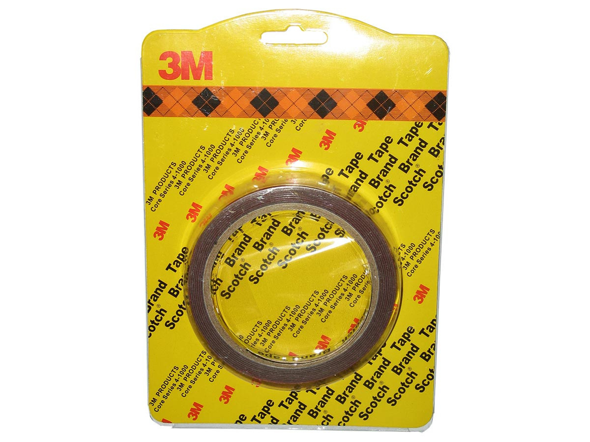 Скотч двосторонній.  3М 6мм x3м x1,2мм блістер, фото 1