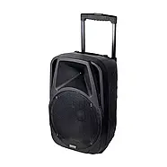 Переносна акустична система на колесах з 2 радіомікрофонами Temeisheng A18X Портативна Bluetooth колонка, фото 2