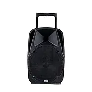 Переносна акустична система на колесах з 2 радіомікрофонами Temeisheng A18X Портативна Bluetooth колонка, фото 3