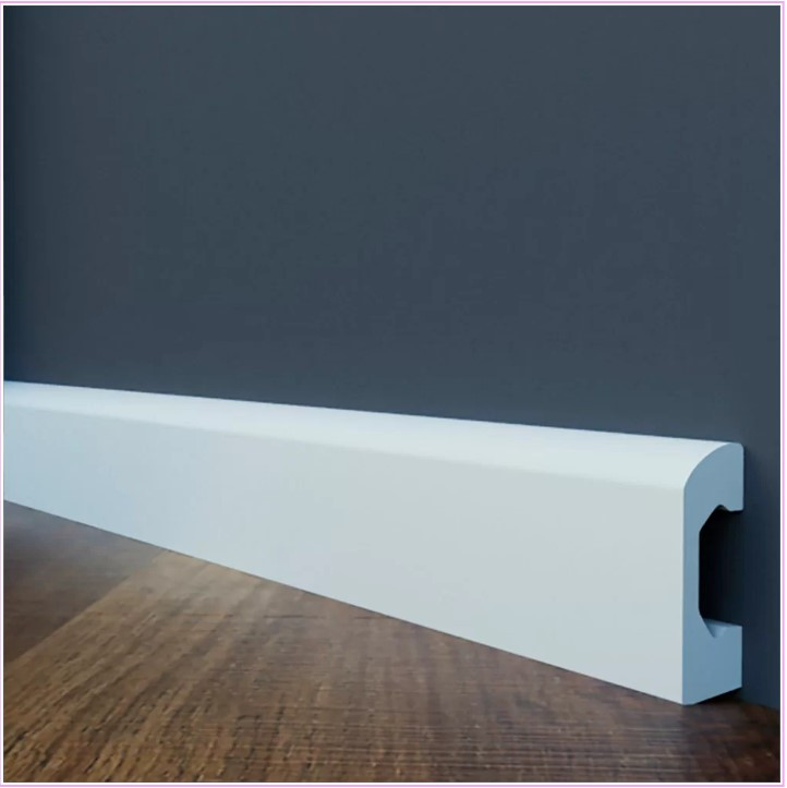 Ударостійкий плінтус LPC-04 Cezar з дюрополімер висотою 50 мм. Польща, фото 1