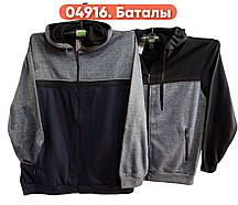 Батник чоловічий худі теплий трикотаж на байці розмір батал 4XL-9XL (56-64) (від 6 шт.)