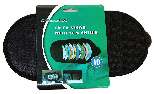 Тримач на 10 CD-дисків на козирок 1547 з доп.козирком від сонця, фото 1