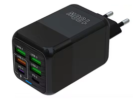 Мережевий зарядний пристрій ADC-PD006 (4USB+2Type-C) PD+QC4.0