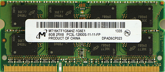 Оперативна пам'ять для ноутбука Micron DDR3 8GB PC3L-12800S 1.35 V SODIMM (б/у)