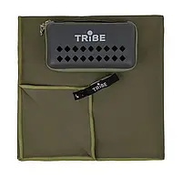 Рушник з мікрофібри Tribe Pocket Towel 75х150 см T-LC-0001-XL, army-green (Рушник для спорту і фітнесу)