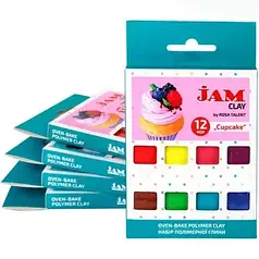 Глина полiмерна 12 кол/20гр  Cup cake Jam Clay 5059010 ROSA