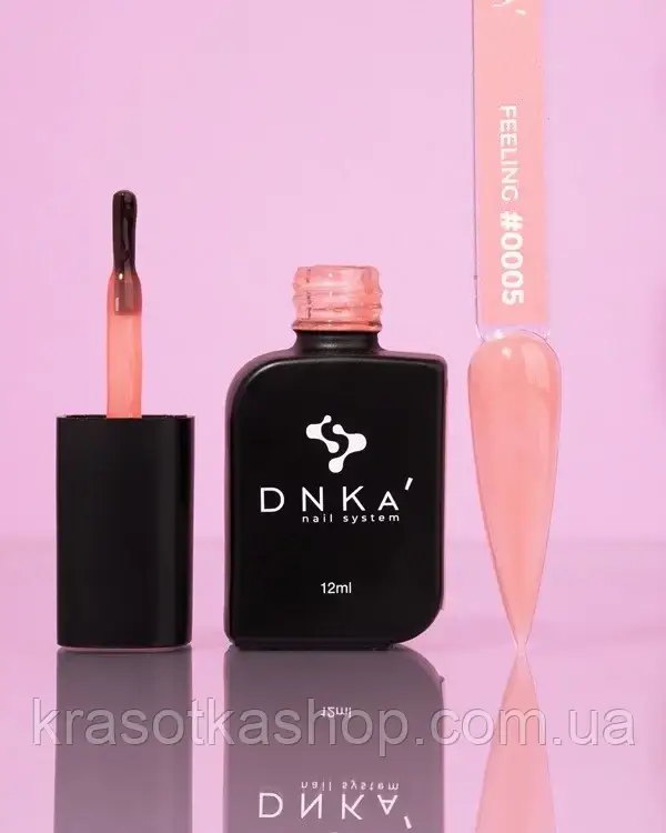 Гель для нігтів DNKa’ Pro Gel #0005 Feeling Бежево-персиковий, 12мл, фото 1