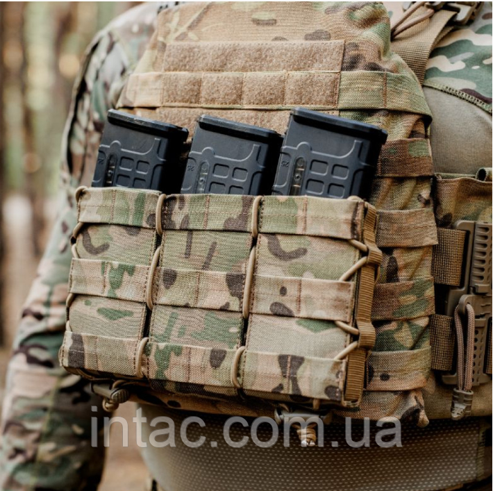 Відкритий потрійний підсумок під магазини AK / AR CORDURA 1000D Мультикам