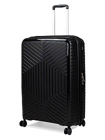 Валіза велика L поліпропілен чорна 77х53х32(+5)см/133л/4.4кг/Snowball