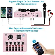 Портативна звукова карта з мікрофоном у комплекті EL-HP-201 Багатофункціональна аудіокарта Рожева, фото 4