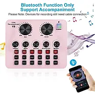 Портативна звукова карта з мікрофоном у комплекті EL-HP-201 Багатофункціональна аудіокарта Рожева, фото 6