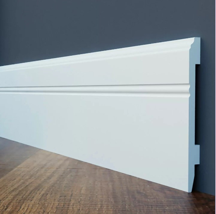 Плінтус ударостійкий LPC-18 Cezar з дюрополімер висотою 107 мм. Доставка, фото 1