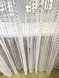 Тюль Сніжинка вишивка густа біла, фото 6